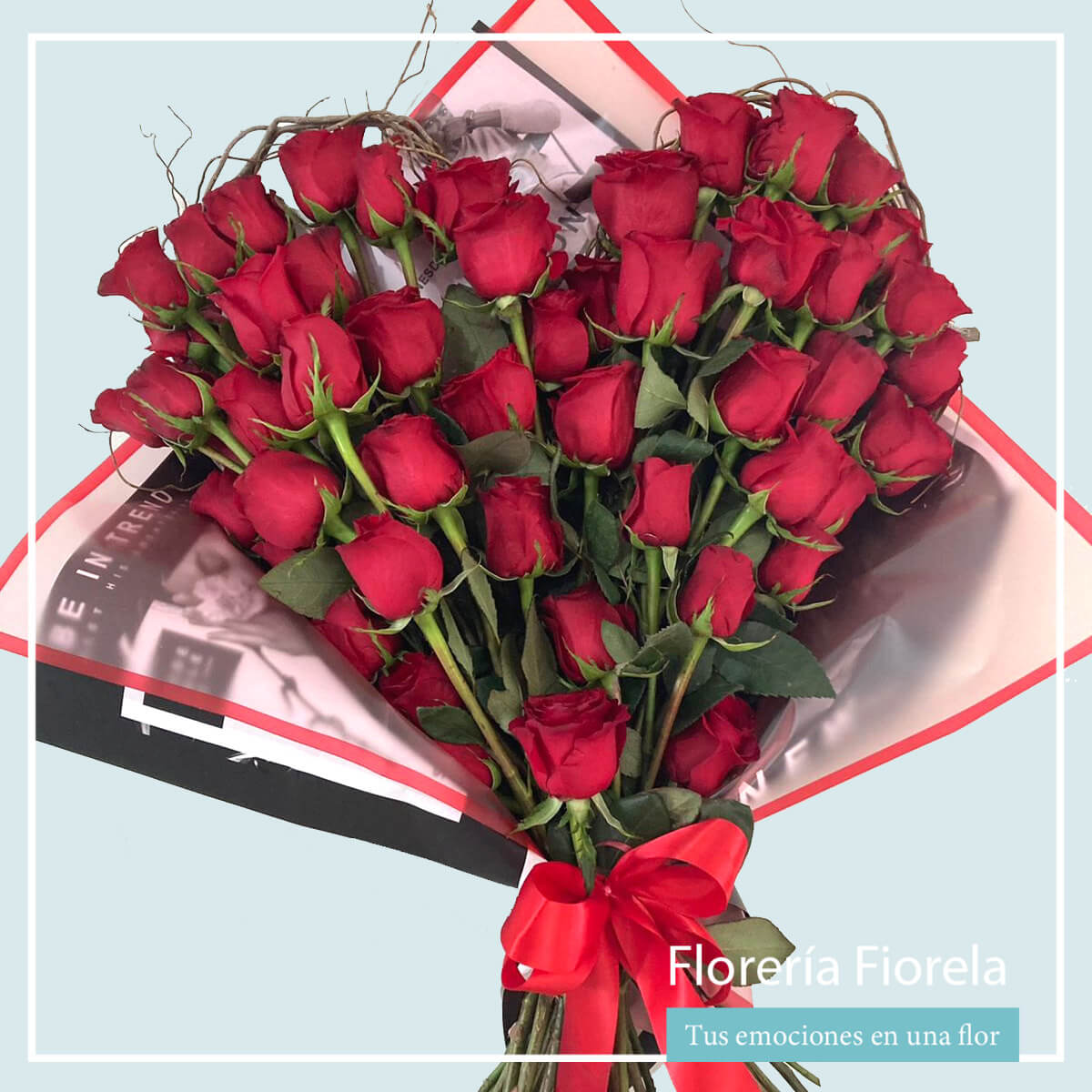 Ramo de 50 rosas - Love (Arreglo de Rosas) - Florería en Línea